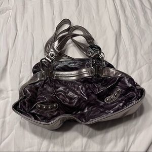 Metallic Hobo-Style Shoulder Bag